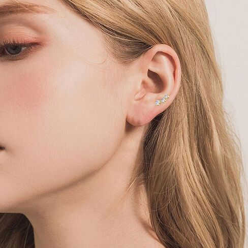 3 PCS Golden Flat Back Earrings, Golden Cartilage Earrings for Women, Lip Helix Piercing Jewelry, Conch Piercing Jewelry Helix Earringss Flatback Earringss for Men in Saudi Arabia
