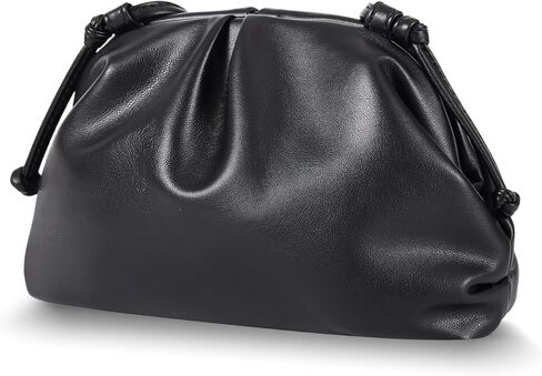 BRYCTSISEN Elegant Vegan Leather Clutch Bag for Women Dressy Pleated Cloud Dumpling Purse Super Soft PU Evening Handbag in Saudi Arabia
