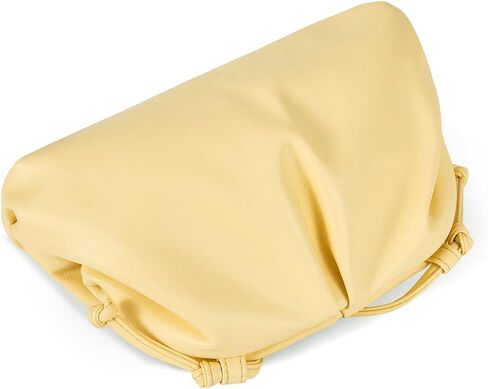 BRYCTSISEN Elegant Vegan Leather Clutch Bag for Women Dressy Pleated Cloud Dumpling Purse Super Soft PU Evening Handbag in Saudi Arabia
