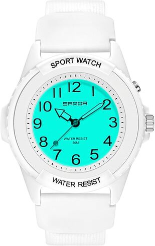 Waterproof Watches for Women – Big Face Sports Watch, Night Light, Analog, Lightweight in Kuwait