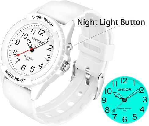 Waterproof Watches for Women – Big Face Sports Watch, Night Light, Analog, Lightweight in Kuwait