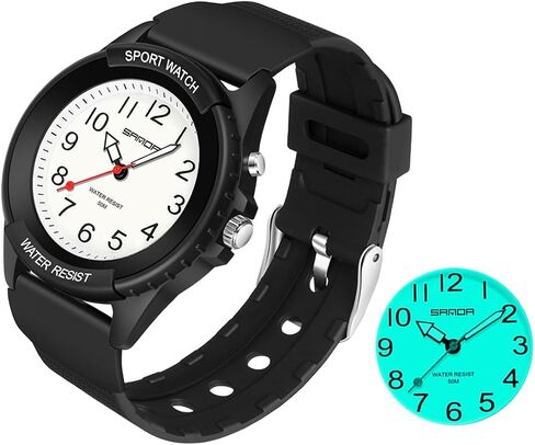 Waterproof Watches for Women – Big Face Sports Watch, Night Light, Analog, Lightweight in Kuwait