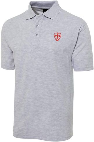 Polo Shirts for Men Maltese Cross Shield Embroidered Short Sleeve Mens Polo Shirt in Kuwait