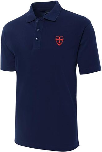 Polo Shirts for Men Maltese Cross Shield Embroidered Short Sleeve Mens Polo Shirt in Kuwait