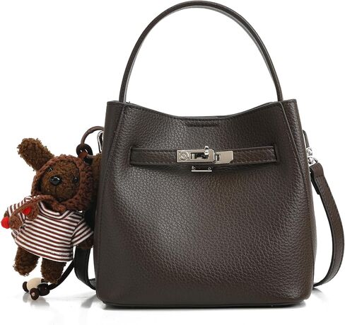 Ladies' wallet, light luxury bucket bag, lychee patterned handbag, high-end sense, one shoulder versatile crossbody bag in Saudi Arabia