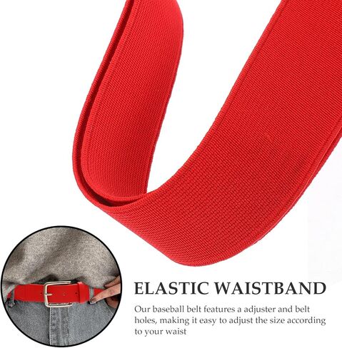 ibasenice Elastic Baseball Belt for Men Women Youth Stretch Soft Pu Leather Baseball Pants Belt for Outdoor in Kuwait
