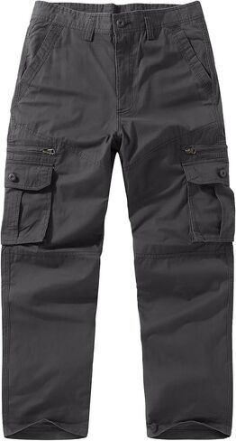 Mens Cargo Work Pants Cotton Casual Ripstop Wild Combat Hiking Pants with 8 Pockets in Saudi Arabia