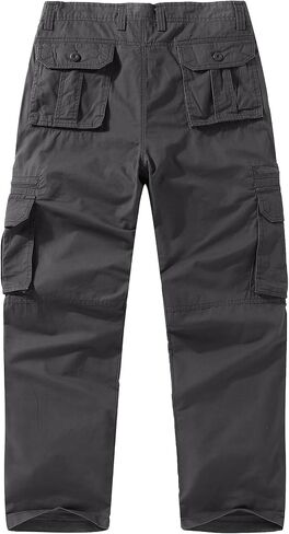 Mens Cargo Work Pants Cotton Casual Ripstop Wild Combat Hiking Pants with 8 Pockets in Saudi Arabia
