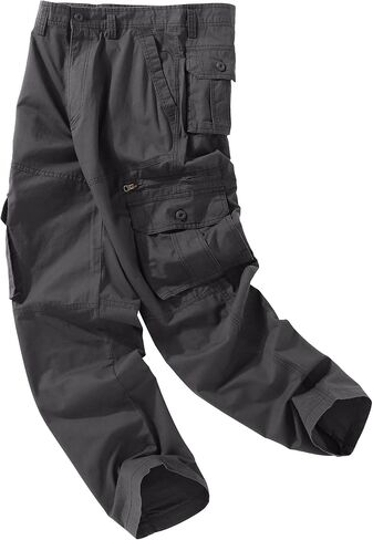Mens Cargo Work Pants Cotton Casual Ripstop Wild Combat Hiking Pants with 8 Pockets in Saudi Arabia