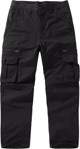 Mens Cargo Work Pants Cotton Casual Ripstop Wild Combat Hiking Pants with 8 Pockets in Saudi Arabia