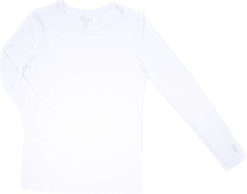 Maevn BESTEE Women's Basic Long Sleeve Under Scrub Tee (Medium, White) in Kuwait