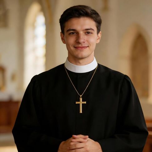 4 Pcs Unisex Priest Collar Priest Costume Accessories Black Clergy Shirt Full Neck Band Dickey Costume Clergy Tab Collar for Women Men Pastors in Saudi Arabia