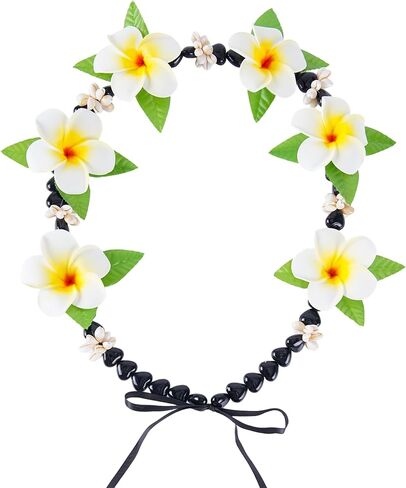 Romart Graduation Lei Class of 2026 for Grads, Kukui Nut Hawaiian Lei, Cap and Gown Accessory for Ceremony Party Photos in Saudi Arabia