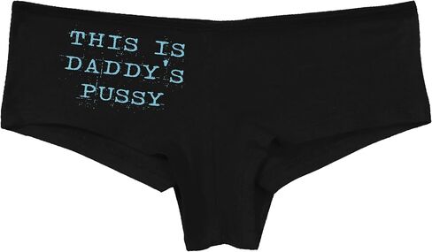 Knaughty Knickers This Is Daddys Pussy Age Play DDLG Owned Kitten Black Boyshort Panties Adult Flirty Fun in Kuwait