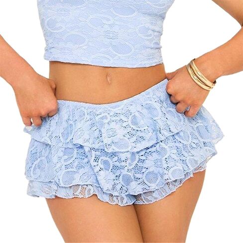 Raruxxin النساء Y2K لوليتا البنطلونات لطيف الدانتيل تقليم كشكش الطبقات Pettipants اليقطين صالة السراويل الصغيرة مثير كوكيت Boyshorts in Kuwait