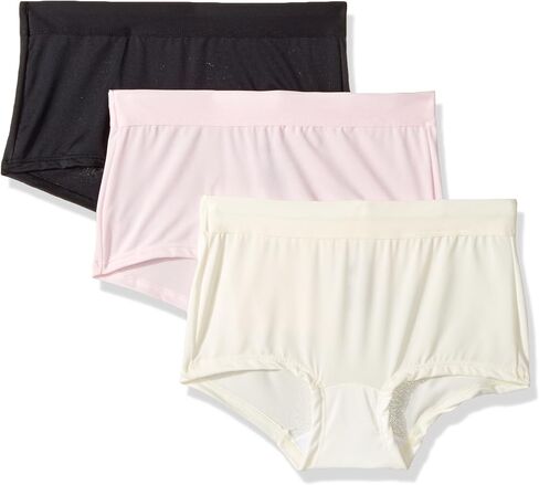 Hanes Women's Constant Comfort Microfiber Boyshort 3-Pack Panty in Kuwait
