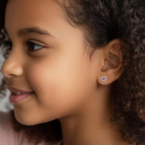 LeCalla 925 Sterling Silver Small Stud Earring | Hypoallergenic Lightweight Everyday Wear Silver Earrings Jewelry | Screw Back Stud Earrings Gift for Young Wearers in Kuwait