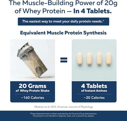 أقراص أمينوس فورية - EAA+BCAA - 10 مكملات من الأحماض الأمينية الأساسية - امتصاص سريع، لا يتطلب الهضم - يدعم العضلات الخالية من الدهون والتعافي والشيخوخة - 321% من بروتين DIAAS (كمية شهر واحد) in Kuwait