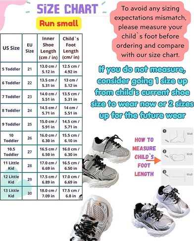 Kids Athletic Sneakers for Boys – Lightweight Breathable Mesh Shoes with Hook and Loop Strap, Chunky Sole for Toddlers & Little Kids in Kuwait