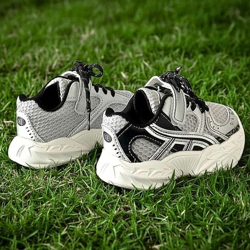 Kids Athletic Sneakers for Boys – Lightweight Breathable Mesh Shoes with Hook and Loop Strap, Chunky Sole for Toddlers & Little Kids in Kuwait