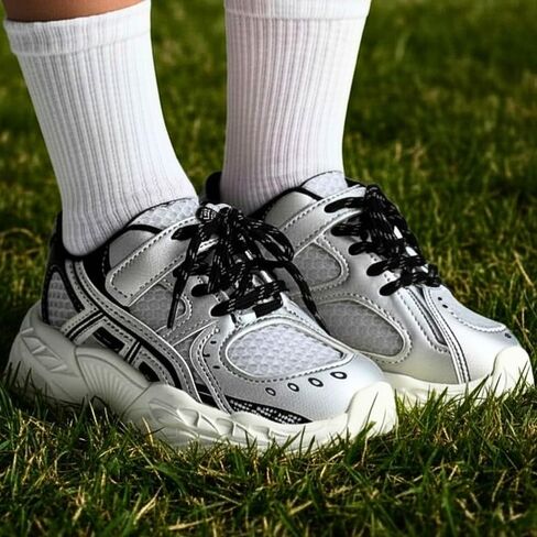 Kids Athletic Sneakers for Boys – Lightweight Breathable Mesh Shoes with Hook and Loop Strap, Chunky Sole for Toddlers & Little Kids in Kuwait