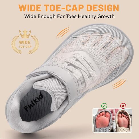 Toddler/Little Kid Wide Barefoot Shoes Zero Drop Minimalist Sneakers for Boys Girls in Saudi Arabia