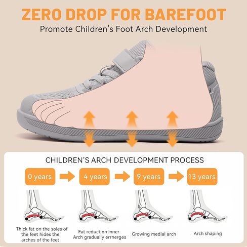 Toddler/Little Kid Wide Barefoot Shoes Zero Drop Minimalist Sneakers for Boys Girls in Saudi Arabia
