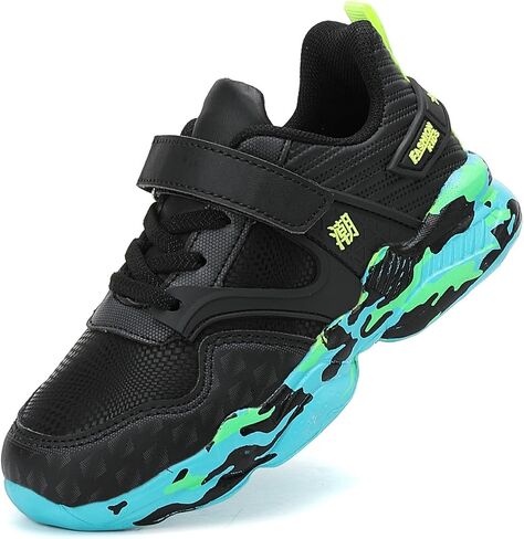 Kids Boys Girls PU Leather Athletic Sneakers Lightweight Non-Slip Tennis Running Shoes for Children Little Kid Big Kid (Little Kid/Big Kid) in Saudi Arabia
