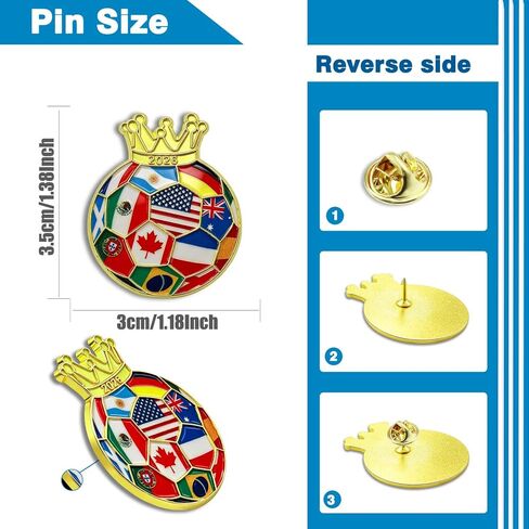 2/10/50/100pcs 2026 International Soccer Commemorative Enamel Pin– Crowned Football Design – Premium Zinc Alloy Souvenir Collectors Gifts for Soccer Fans in Saudi Arabia