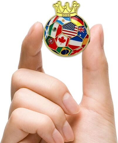 2/10/50/100pcs 2026 International Soccer Commemorative Enamel Pin– Crowned Football Design – Premium Zinc Alloy Souvenir Collectors Gifts for Soccer Fans in Saudi Arabia