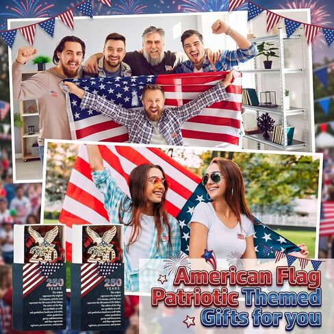 Landical Patriotic Pins 250th Bald Eagle Anniversary USA Gifts Military American Flag Lapel 250th Pins for Independence Day in Kuwait