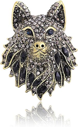 Animal Brooch for Men Vintage Metal Wildlife Lapel Pin Suit Jacket Badge Fashion Accessories for Men in Saudi Arabia