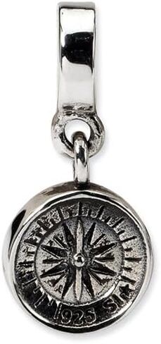 .925 Sterling Silver Compass Dangle Bead in Kuwait