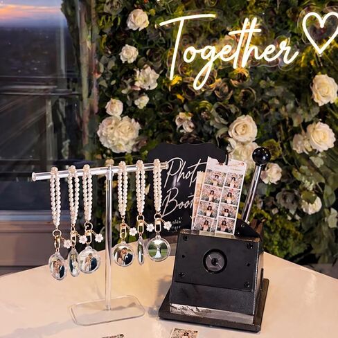 12 Pack Pearls Acrylic Photo Frame Keychain Bulk with Charms DIY Photobooth Keychain for DIY Wedding Bridal Party in Kuwait