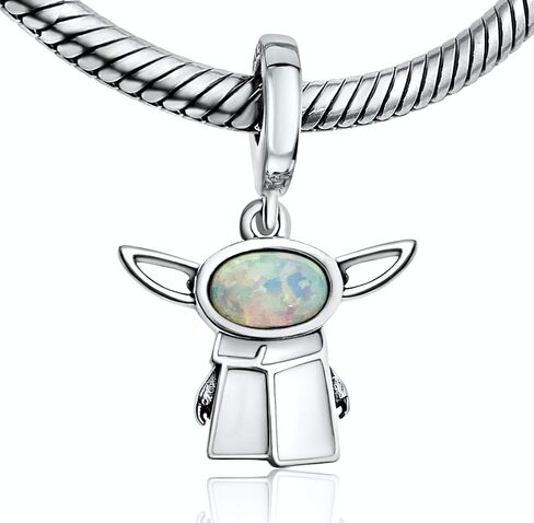 Baby Alien Be With You Charm, Opal Alien Charm Compatible with Pandora Bracelets & Necklaces, Space Lover Gift, Fantasy Character Jewelry in Kuwait