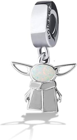Baby Alien Be With You Charm, Opal Alien Charm Compatible with Pandora Bracelets & Necklaces, Space Lover Gift, Fantasy Character Jewelry in Kuwait