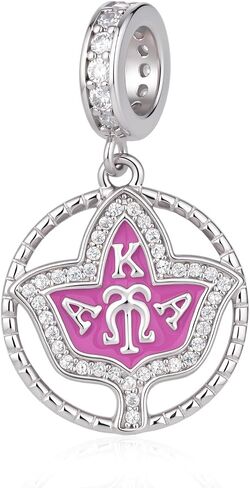 AKA Charm 925 Sterling Silver AKA Jewelry for Women Sorority Paraphernalia Charm for Bracelet Necklace Greek Life Gift in Kuwait