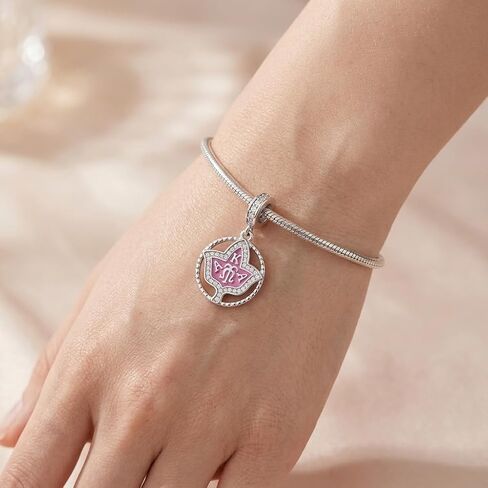 AKA Charm 925 Sterling Silver AKA Jewelry for Women Sorority Paraphernalia Charm for Bracelet Necklace Greek Life Gift in Kuwait