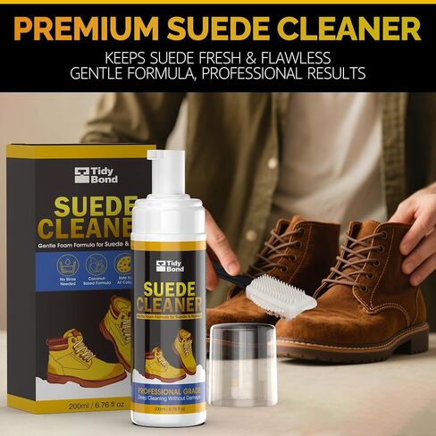 Suede Cleaner, Suede & Nubuck Shoe Cleaner Foam Spray Kit in Kuwait