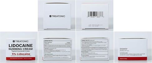 Treatonic 5% Lidocaine Numbing Cream: Lidocaine Cream Maximum Strength for Pain Relief, Itching, Burning, Soreness, Hemorrhoid Treatment - Fast Acting & Long Lasting Numbing - 2.1 oz in Saudi Arabia