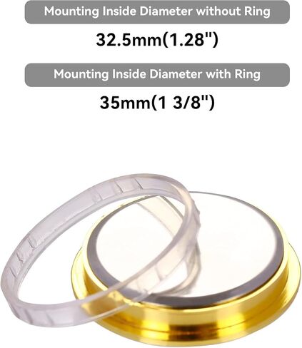 Mini 1-7/16" (37 mm) Roman Numeral Quartz Clock Insert, Fits 1-3/8" Hole, Button Battery Powered DIY Repair, Replacement for Crafts, Woodworking in Saudi Arabia