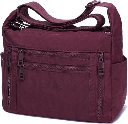 Haytijoe Nylon Crossbody Bags for Women Multi Pocket Lightweight Medium Messenger Satchel Shoulder Handbags Everyday Travel in Kuwait