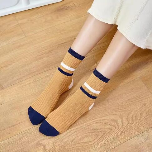 Women Casual Calf Socks - Color Cute Cotton Crew Socks - Soft Above Ankle Sock Colorful in Saudi Arabia