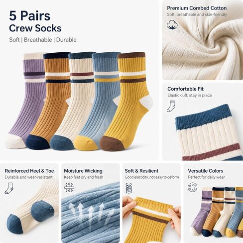 Women Casual Calf Socks - Color Cute Cotton Crew Socks - Soft Above Ankle Sock Colorful in Saudi Arabia