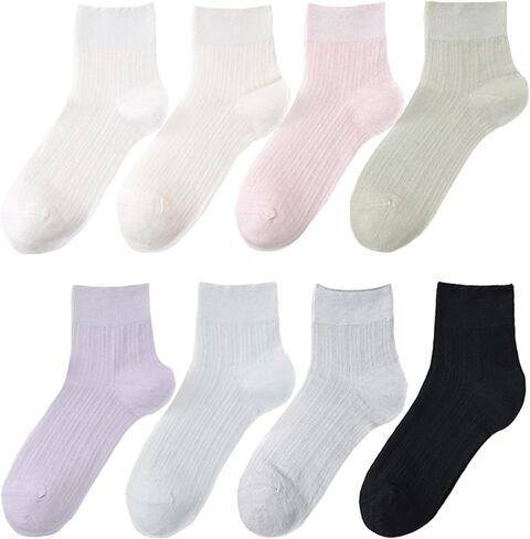 8 Pairs Mulberry Silk Socks Women's Summer Breathable Invisible Liner Socks Ultra-Thin No-Show Loafers in Saudi Arabia