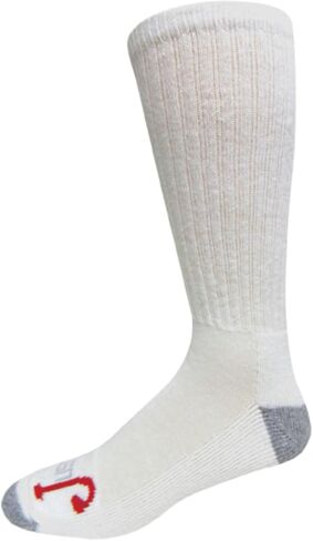 Justin Men, Women & Youth Half Cushion Cotton Over-The-Calf Socks 3 Pack, Seamless Toe, Ringspun Cotton Blend in Kuwait
