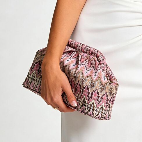 ENBEI Evening bag Clutch Purse for Women Metal Frame Closure Handmade bag for Wedding,Party Gift for women/grilfriend/mother in Kuwait