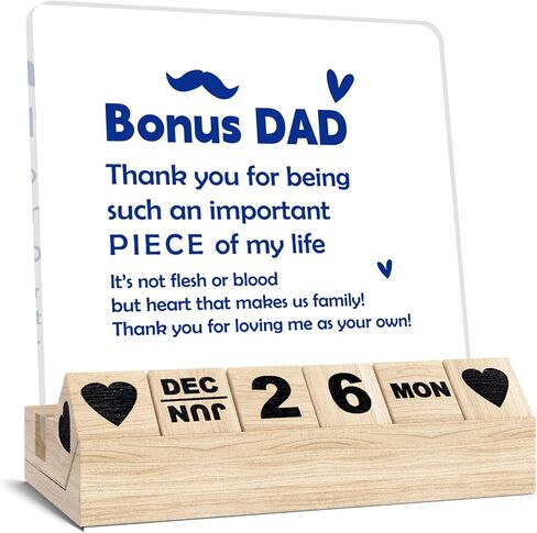 Inspirational Gifts Calendar - Thank You Appreciation Gifts for Women Man, Wooden Block Calendar Desk Sign for Friends Coworker Employee Staff Manager Teacher Motivational Office Decor Accessories in Saudi Arabia
