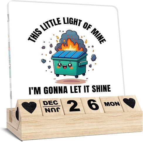 Inspirational Gifts Calendar - Thank You Appreciation Gifts for Women Man, Wooden Block Calendar Desk Sign for Friends Coworker Employee Staff Manager Teacher Motivational Office Decor Accessories in Saudi Arabia