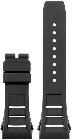 25mm Screw Fitting Black Silicone Rubber Watch Band Strap Compatible with Richard Mille RM035-25mm Richard Mille Watch Band in Saudi Arabia